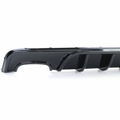 BMW-1-Serie-E82-E88-Achterbumper-Diffuser-Glans-Zwart