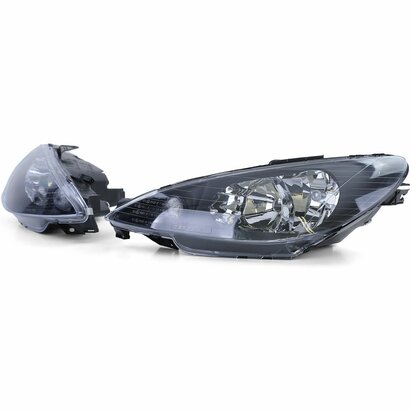 Koplampen-Zwart-Peugeot-206-E-keur-Plug-Play