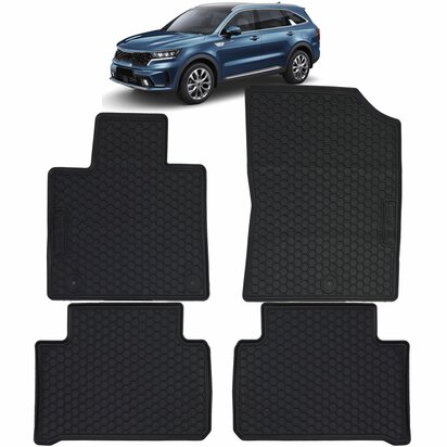 Rubberen-Automatten-Kia-Sorento-MQ4-2020-All-Weather-Vloermatten-Zwart