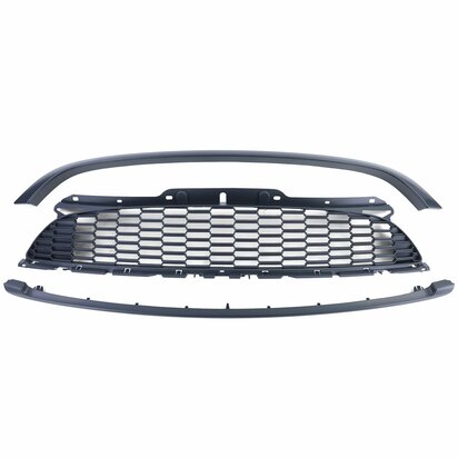 Grill-Set-Mat-Zwart-Mini-R55-R56-3-delig-Sportieve-Frontupgrade