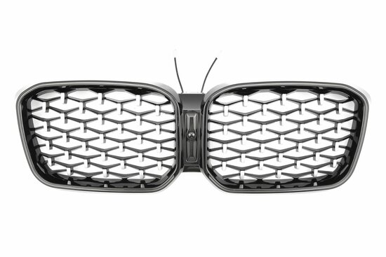 LED-Sport-Grille-BMW-X3-X4-G01-G02-LCI-vanaf 2021-chrome Zwart Diamond
