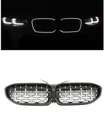 LED-Sport-Grille-BMW-3-Serie-G20-G21-Zwart-Chrome-Diamond-Design