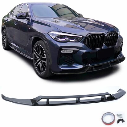 Spoiler Splitter Voor Bmw X6 G06 M Pack Glans Zwart Performance Look