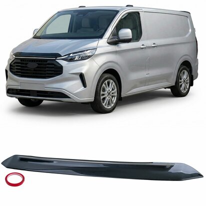 Motorkap-Steenslagbeschermer-Voor-Ford-Transit-En-Tourneo-Custom-Glans-Zwart