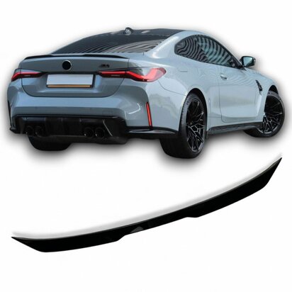 Bmw-4-Serie-G22-CoupeAchterklep-Spoiler-Glans Zwart
