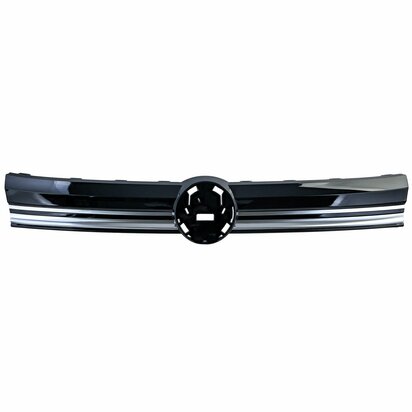 Volkswagen-Caddy-5-Grill-Zwart-Glans-met-Chromen-Lijsten-2020-Caddy-V-SB-OEM-Look