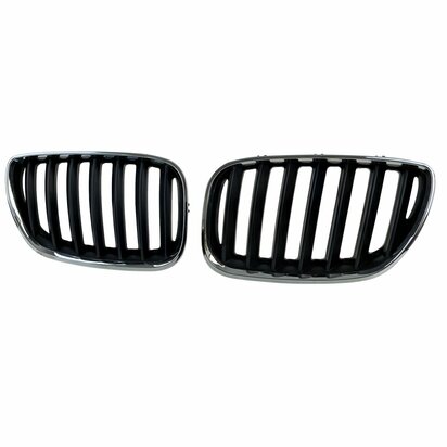 bmw-x5-e53-sport-nieren-grill-chroom-Zwart-2-delig