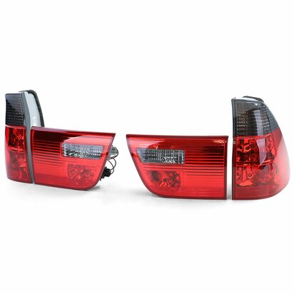Achterlichten Set Voor Bmw X5 E53 Rood / Smoke Glas