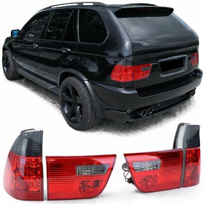 AchterlichtenAchterlichten Set Voor Bmw X5 E53 Rood / Smoke Glas Set Voor Bmw X5 E53 Rood / Smoke Glas