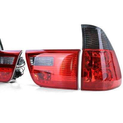 Achterlichten Set Voor Bmw X5 E53 Rood / Smoke Glas