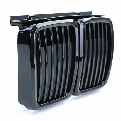 Grill-Voor-Bmw-3-Serie-E30-Zwart-glans