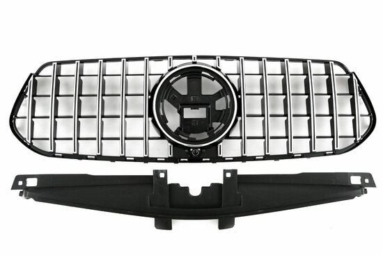 mercedes-gle-v167-c167-facelift-panamericana-grill-zwart-chrome-amg-line