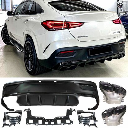 mercedes-gle-coupe-c167-amg-line-diffuser-gle63-look-zwart-uitlaat