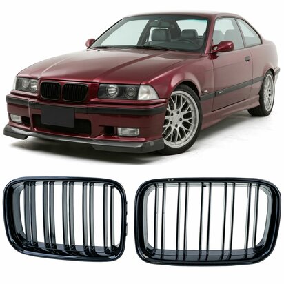 bmw-e36-facelift-sport-grill-glans-zwart-2-delig-