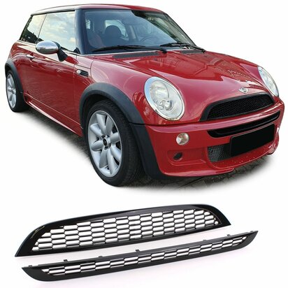 sport-grille-set-mini-r50-r53-hoogglans-zwart-Honingraat