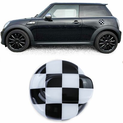 tankklep-cover-karo-zwart-wit-mini-r56-r57-r58-r59-r60