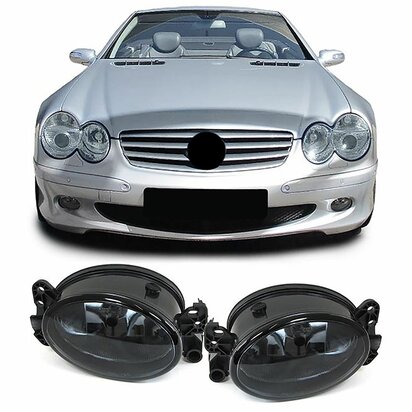 Smoke-Mistlampen-Grill-Bumper-Geschikt-Voor-Mercedes-W204-W164-W463-W209-W219-W169-W211