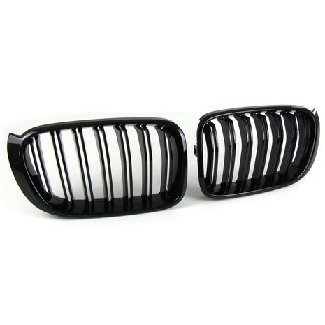 Grill Voor Bmw X3 F25 Sport Nieren Dubbel Spijl Glans Zwart 