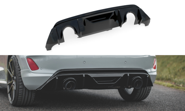 Maxton Design Ford Fieste MK8 ST Rear Valance Diffuser + Milltek Sport Uitlaat