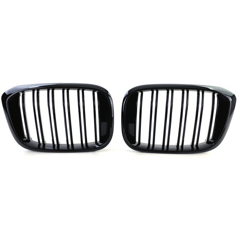 Bmw X3 G01 Sport Nieren / Grill Hoogglans Dubbele Spijl Hoogglans Zwart