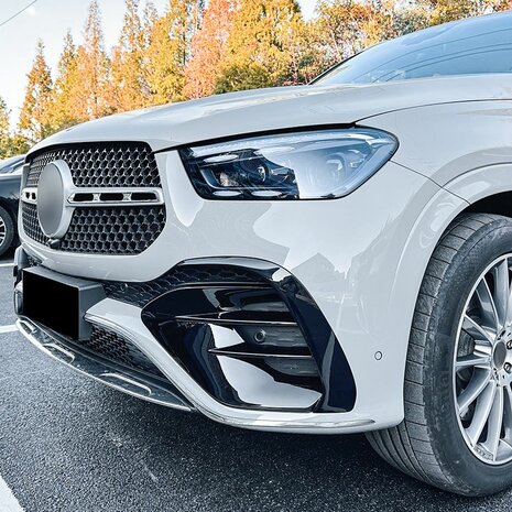 Bumper Spoiler Flaps Grill Glans Zwart Geschikt Voor Mercedes V167 C167 GLE met AMG pakket vanaf 2023