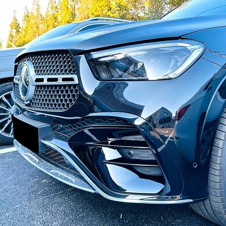 Bumper Spoiler Flaps Grill Glans Zwart Geschikt Voor Mercedes V167 C167 GLE met AMG pakket vanaf 2023