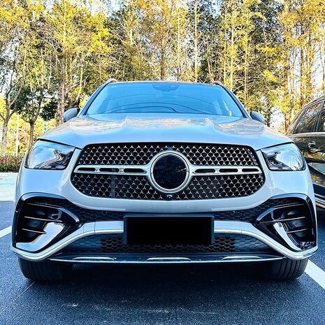 Bumper Spoiler Flaps Grill Glans Zwart Geschikt Voor Mercedes V167 C167 GLE met AMG pakket vanaf 2023