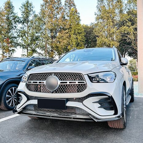 Spoiler Splitter Passend Voor Mercedes GLE V167 C167 AMG Pack Facelift Hoogglans Zwart 