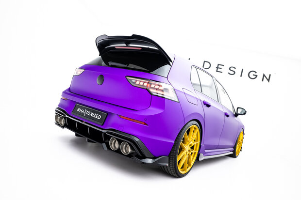Maxton Design Rear Splitter Diffuser Vertical Bar Geschikt Voor Volkswagen Golf 8 R Facelift Versie 1