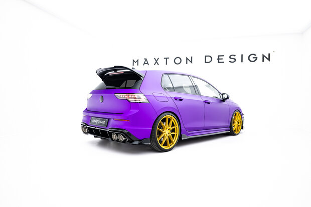 Maxton Design Rear Splitter Diffuser Vertical Bar Geschikt Voor Volkswagen Golf 8 R Facelift Versie 1