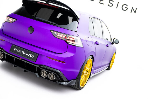 Maxton Design Rear Splitter Diffuser Vertical Bar Geschikt Voor Volkswagen Golf 8 R Facelift Versie 1
