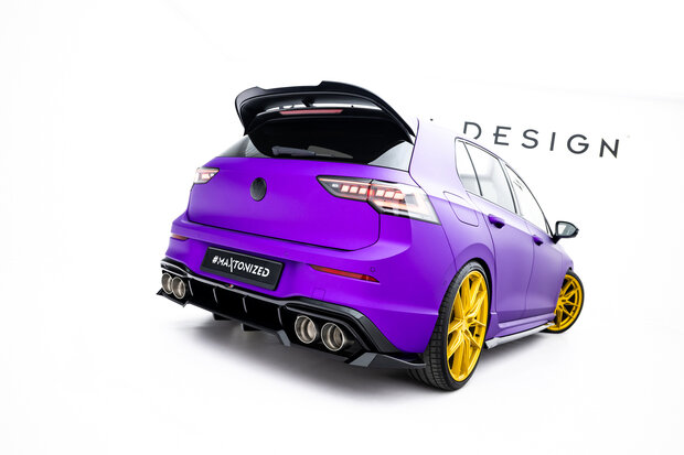 Maxton Design Rear Splitter Diffuser Vertical Bar Geschikt Voor Volkswagen Golf 8 R Facelift Versie 2