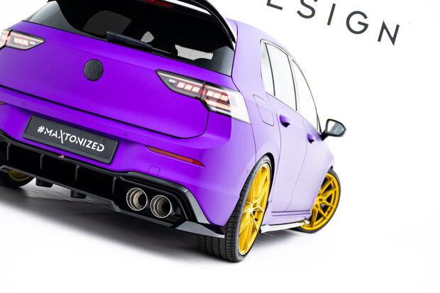 Maxton Design Rear Splitter Diffuser Vertical Bar Geschikt Voor Volkswagen Golf 8 R Facelift Versie 2