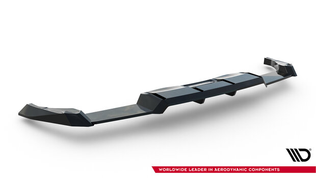 Maxton Design Rear Splitter Diffuser Vertical Bar Geschikt Voor Volkswagen Golf 8 R Facelift Versie 2