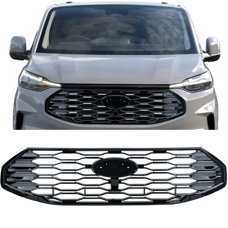Sport Grill Glans Zwart Chrome Geschikt Voor Ford Transit Tourneo Custom Vanaf 2023