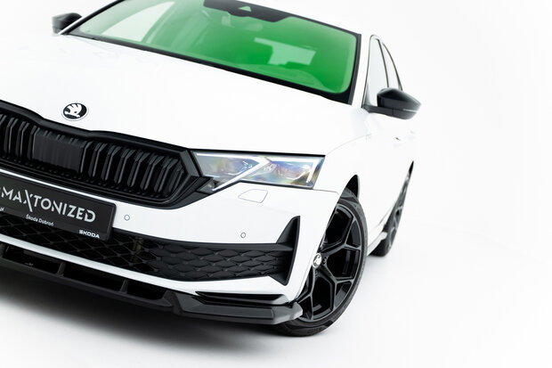 Maxton Design Skoda Octavia Sportline MK4 Facelift Splitter Voorspoiler Spoiler Versie 1