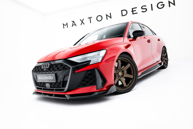 Maxton Design Audi RS3 Sedan 8Y Facelift Splitter Voorspoiler Spoiler Versie 3