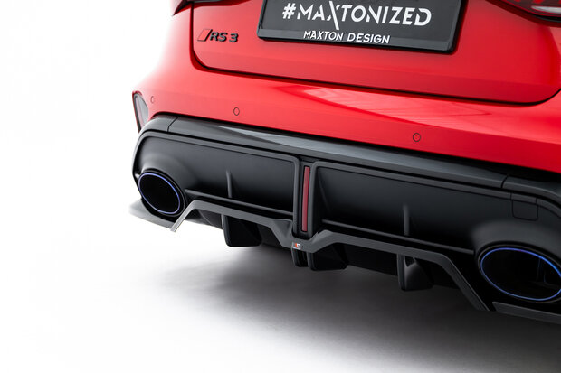 Maxton Design Audi RS3 8Y Sedan Facelift Rear Diffuser Vertical Bar Versie 2