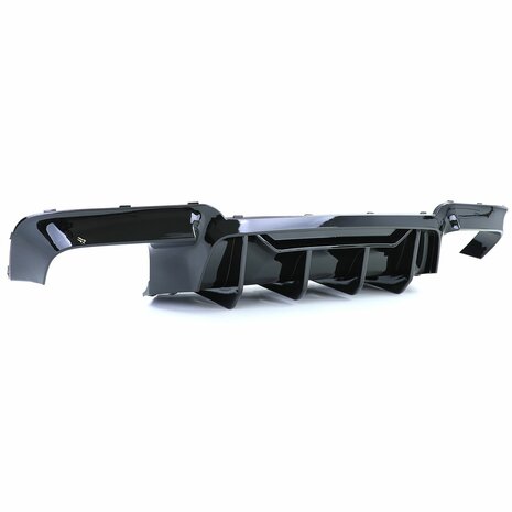 Bumper Diffuser Glans Zwart + Chrome Uitlaat Sierstuk Voor Bmw 5 Serie F10 F11 520 523 525 528 530  M Pakket