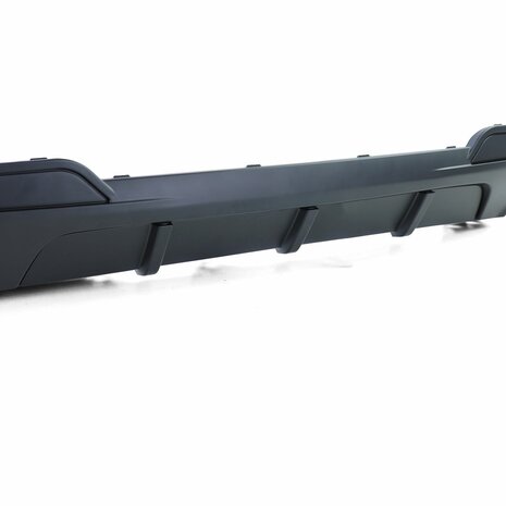 Diffuser Mat Zwart + 4 x Echt Carbon Uitlaat Sierstuk Voor Bmw 5 Serie F10 F11 535i 535D