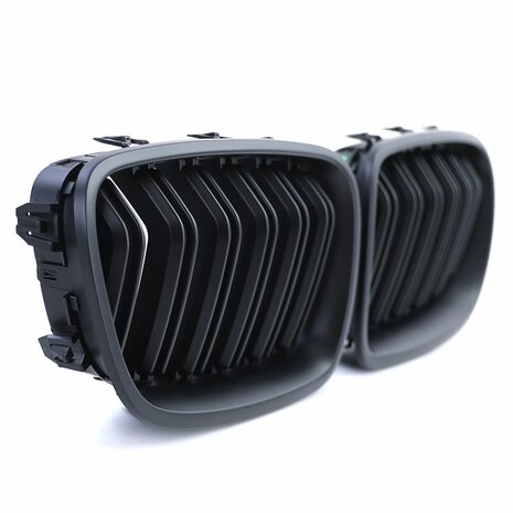 Grill Nieren Voor Bmw 5-serie F10 F11 Mat Zwart Dubbele M5 Spijlen