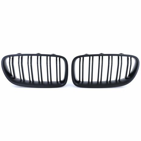 Grill Nieren Voor Bmw 5-serie F10 F11 Mat Zwart Dubbele M5 Spijlen