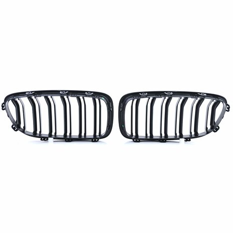 Grill Nieren Voor Bmw 5-serie F10 F11 Mat Zwart Dubbele M5 Spijlen