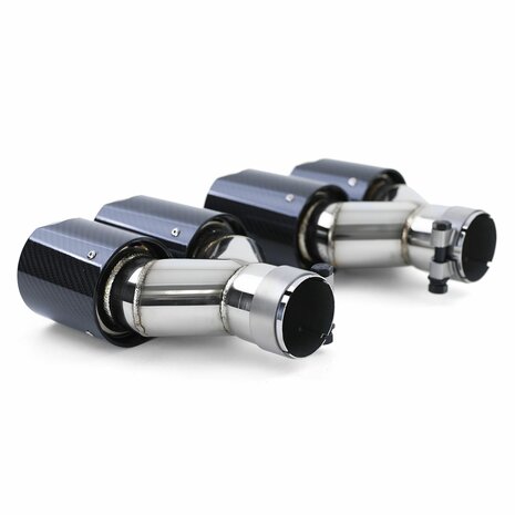 4 X  Uitlaatsierstuk Echt Carbon Voor Bmw 5 Serie F10 F11 535i 535D