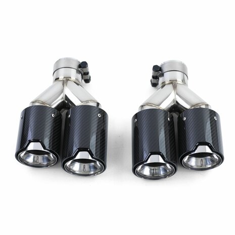 4 X  Uitlaatsierstuk Echt Carbon Voor Bmw 5 Serie F10 F11 535i 535D