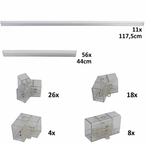Hexagon LED Plafondverlichting 4,85x2,44m – Premium Garage & Showroom Licht