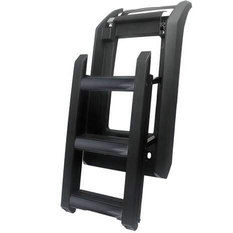 Uitschuifbare Dakladder Voor Land Rover Defender 90/110 L663 Max. 150 kg Zwart Aluminium