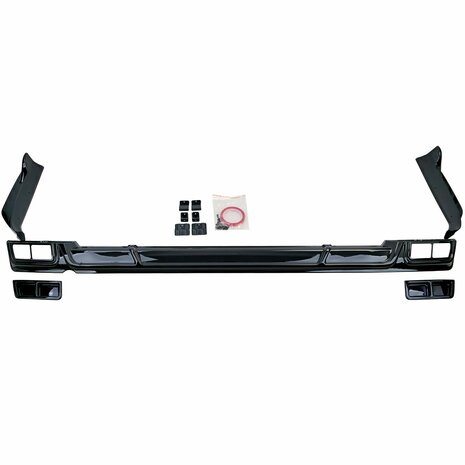 Diffuser Spoiler Voor Ford Transit / Tourneo Custom (vanaf 2023) Sport Look Hoogglans Zwart