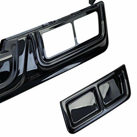 Diffuser Spoiler Voor Ford Transit / Tourneo Custom (vanaf 2023) Sport Look Hoogglans Zwart