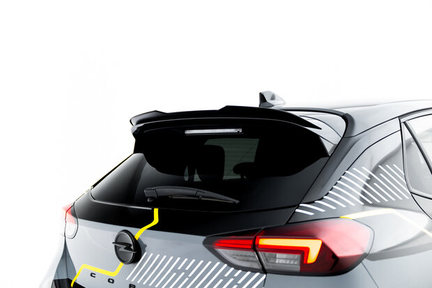Maxton Design Opel Corsa F Facelift (Mk6 Facelift) Achterklep Spoiler Cap Extention Versie 1
